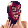 Maschera bondage sexy rossa head mask accessorio per giochi sadomaso