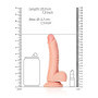 Fallo vaginale anale con ventosa e testicoli realistico dildo 7"