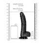 Fallo vaginale anale grande dildo realistico con ventosa e testicoli 8" black