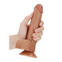 Fallo grande vaginale anale dildo realistico pene finto con testicoli e ventosa