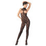 Tutina erotica donna seno scoperto bodystocking cavallo aperto catsuit fishnet