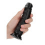 Dildo nero vaginale anale fallo realistico con ventosa pene finto strap on black