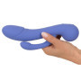 Vibratore doppio in silicone realistico dildo vibrante vaginale anale fallo pene