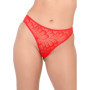 Slip rosso biancheria intima donna lingerie sensuale mutanda tanga trasparente