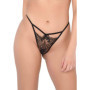 Perizoma sexy nero in pizzo trasparente intimo floreale erotico string tanga hot