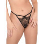 Perizoma sexy nero in pizzo trasparente intimo floreale erotico string tanga hot