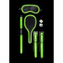 Kit restraint sadomaso sexy costrittivo Set bondage Kit 1 - Glow in the Dark - Neon Green/Black