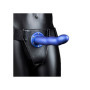 Imbragatura con fallo cavo per estensione pene dildo vaginale anale strap on blu