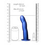 Imbragatura con fallo cavo per estensione pene dildo vaginale anale strap on blu