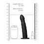 Fallo vaginale anale cavo indossabile 8'' / 20 cm Black