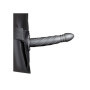 Fallo indossabile cavo anale vaginale 8'' / 20 cm Gun Metal