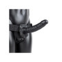 Vibratore vaginale anale cavo indossabile vibrating hollow strap on 23 cm black