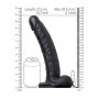 Vibratore vaginale anale cavo indossabile vibrating hollow strap on 23 cm black