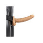 Vibratore anale vaginale cavo indossabile realistico vibrating hollow strap on 23 cm caramel