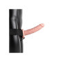 Vibratore cavo realistico vaginale anale indossabile vibrating hollow strap on 20.5 cm