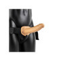 vibratore cavo indossabile vaginale anale Hollow Strap-on No Balls 20,5 cm Tan