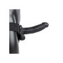 Vibratore realistico cavo vaginale anale indossabile vibrating hollow strap on 18 cm black