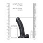 Vibratore realistico cavo vaginale anale indossabile vibrating hollow strap on 18 cm black