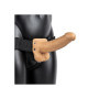 Vibratore cavo vaginale anale realistico indossabile vibrating hollow strap on 18 cm caramel