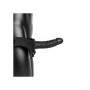 Vibratore vaginale anale cavo indossabile realistico vibrating hollow strap on 15.5 cm black