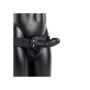 Vibratore vaginale anale cavo indossabile realistico vibrating hollow strap on 15.5 cm black