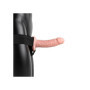 Vibratore realistico cavo indossabile anale vaginale vibrating hollow strap on 15.5 cm