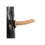 Fallo vaginale anale cavo indossabile realistico hollow strap on 24.5 cm caramel
