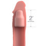 Guaina fallica realistica per ingrandimento pene Sleeve 8 Inch + 2 Inch Plug