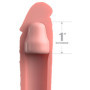 Guaina fallica per ingrandimento pene Sleeve 7 Inch + 1 Inch Plug