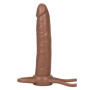 Fallo realistico indossabile vaginale anale Accommodator dual Penetrator brown