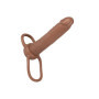 Fallo realistico indossabile vaginale anale Accommodator dual Penetrator brown