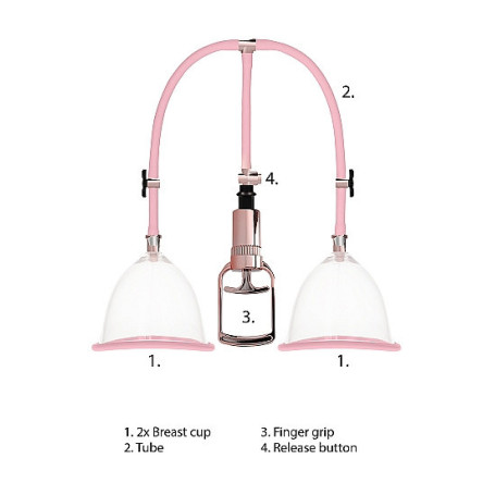 Pompa per ingrandimento rassodamento seno Breast Pump Set Medium Rose Gold