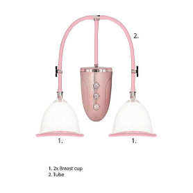 Pompa per rassodamento ingrandimento seno  Automatic Rechargeable Breast Pump Set Large Pink