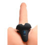 masturbatore maschile vibrante in silicone 10X Silicone Cock & Ball Ring + Taint Stim Black