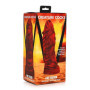 Fallo maxi per fisting in silicone vaginale anale con ventosa Fire Dragon Red Scaly Dildo