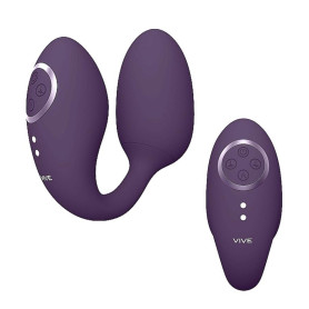 Ovetto vaginale vibrante con stimolatore multifunzione per clitoride e punto g viola Aika