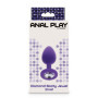 Plug anale indossabile con pietra in silicone Diamond Booty Jewel Small purple