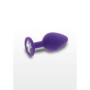 Plug anale maxi in silicone con  pietra dilatatore Diamond Booty Jewel Large purple