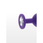 Plug anale maxi in silicone con  pietra dilatatore Diamond Booty Jewel Large purple