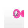Plug anale mini in silicone con pietra Diamond Booty Jewel Small pink