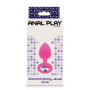 Plug anale mini in silicone con pietra Diamond Booty Jewel Small pink