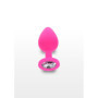 Plug anale in silicone con pietra medio Diamond Booty Jewel Medium pink