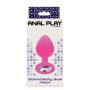 Plug anale in silicone con pietra medio Diamond Booty Jewel Medium pink