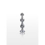 Plug anale a sfere in metallo con pietra Diamond Star Beads Small