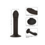 Fallo anale in silicone realistico con ventosa Curved Anal Stud