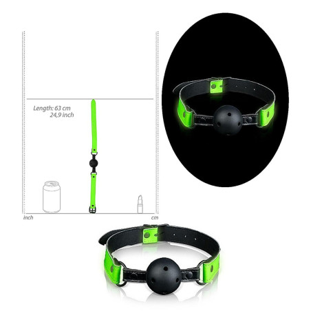 Morso sadomaso sexy costrittivo bdsm restraint bondage Breathable Ball Gag Glow in the Dark