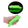 Guaina fallica realistica prolunga per pene con anello testicoli Smooth Thick Stretchy Penis Sleeve Glow in the dark