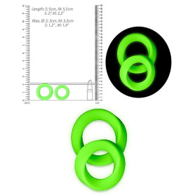 Kit anello fallico ritardante 2 pcs Cock Ring miglior erezione pene Set Glow in the Dark