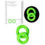 Kit anello fallico ritardante 2 pcs Cock Ring miglior erezione pene Set Glow in the Dark