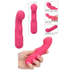 Vibratore vaginale anale clitoride in silicone liquido Pixies Curvy